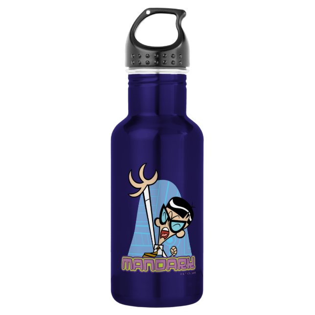 Name des Mandarks Graphic Edelstahlflasche (Vorderseite)