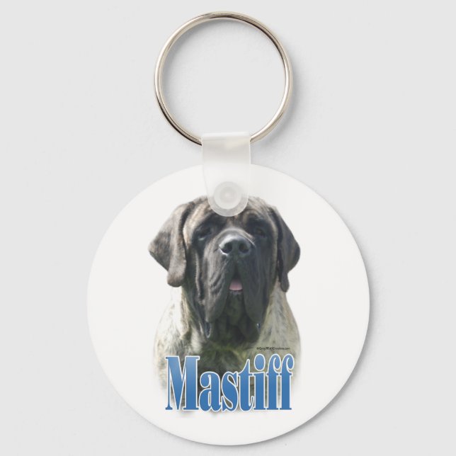 Name des Mastiffs (Blinde) Schlüsselanhänger (Vorderseite)