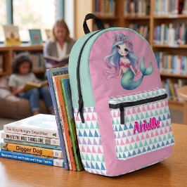 Name des Mermaid-Dreiecks Bedruckter Rucksack