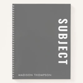 Name des Minimalistischen Grauschülers Notizbuch