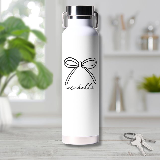 Name des Minimalistischen Handzeichens Trinkflasche (Minimalist Hand Drawn Bow Name Water Bottle)