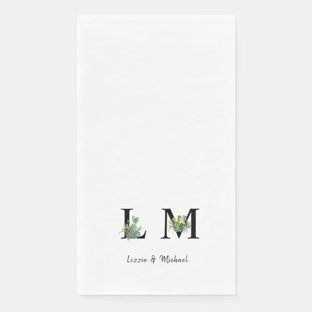 Name des Minimalistischen Kakteen Serviette (Vorderseite)
