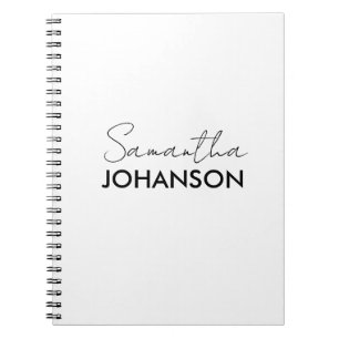 Name des Minimalistischen Monogramm-Skripts Notizblock