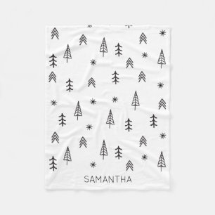 Name des Minimalistischen Schwarz-weißen Winterwal Fleecedecke