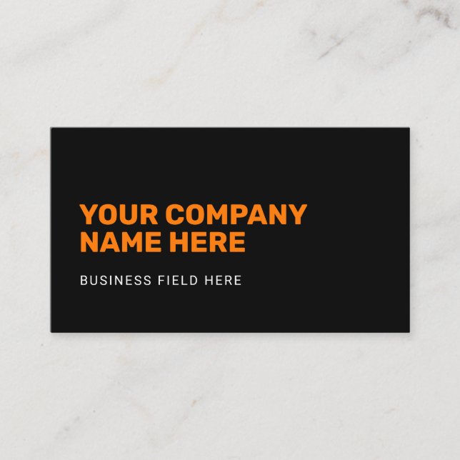 Name des Minimalistischen Unternehmens | Orange au Visitenkarte (Vorderseite)