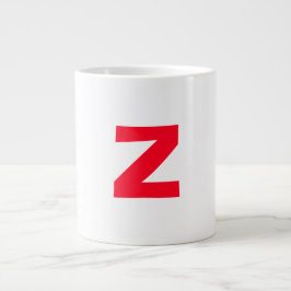 Name des Mit Monogramm Großbuchstabens in Rot Jumbo-Tasse