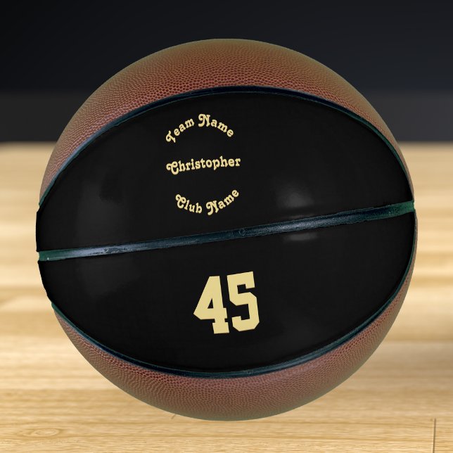 Name des Mit Monogramm Spielerteams Basketball (Custom Monogrammed Player Team Club Name Number Basketball)