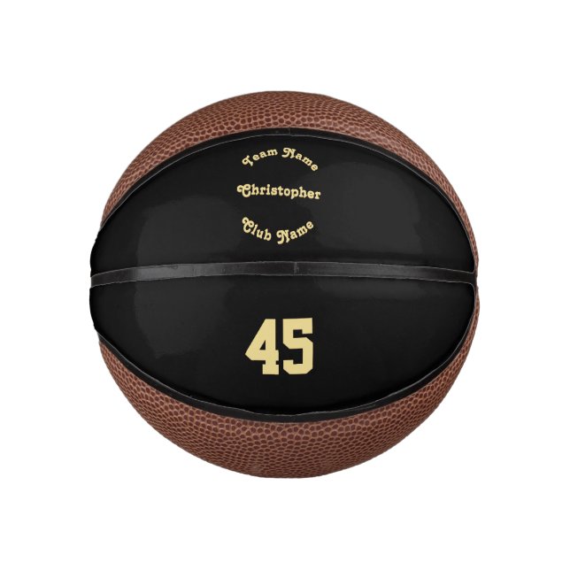 Name des Mit Monogramm Spielerteams Mini Basketball (Vorderseite)