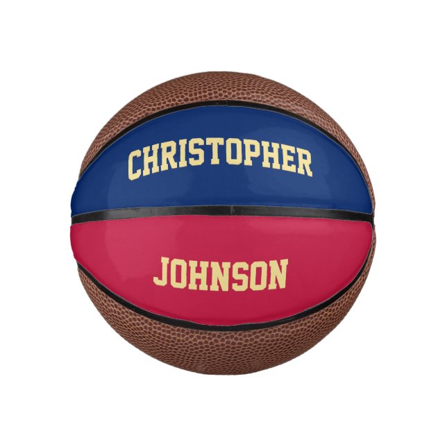 Name des Mit Monogramm Team Club School-Spielers Mini Basketball (Vorderseite)