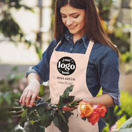 Name des Mitarbeiters des Firmenlogos Name des Job Schürze