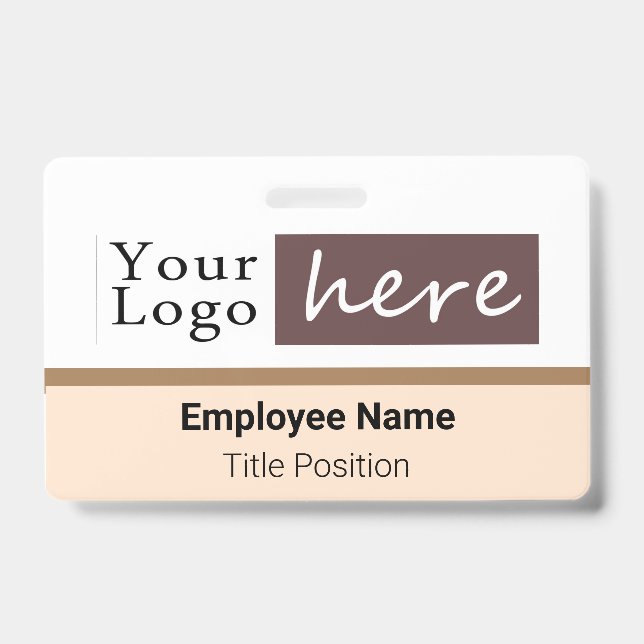 Name des Mitarbeiters des horizontalen Logos Ausweis (Vorderseite)