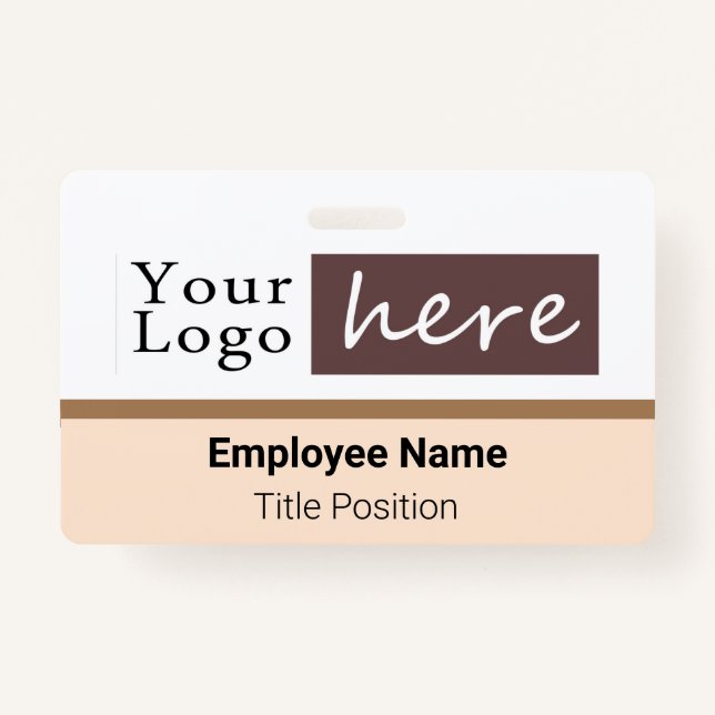 Name des Mitarbeiters des horizontalen Logos Ausweis (Vorderseite)