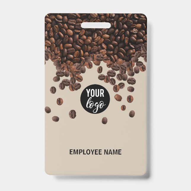Name des Mitarbeiters des Logos für Kaffeebohnen Ausweis (Vorderseite)