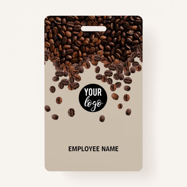 Name des Mitarbeiters des Logos für Kaffeebohnen Ausweis (Vorderseite)