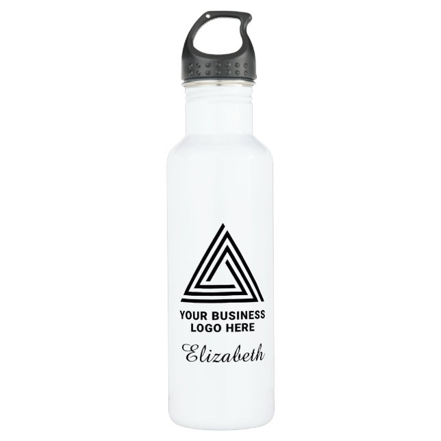 Name des Mitarbeiters eines modernen Minimalistisc Edelstahlflasche (Vorderseite)