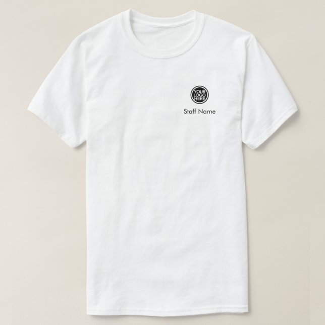 Name des Mitarbeiters Ihr Logo / Kundenfirma T-Shirt (Design vorne)