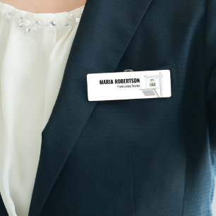 Name des Mitarbeiters Namensschild