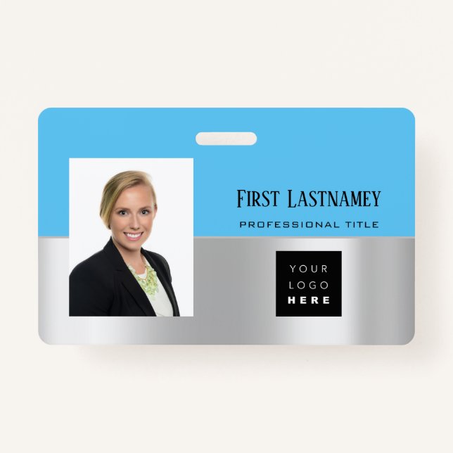 Name des Mitarbeiterzeichens Scanner Grau Ocean Ausweis (Vorderseite)