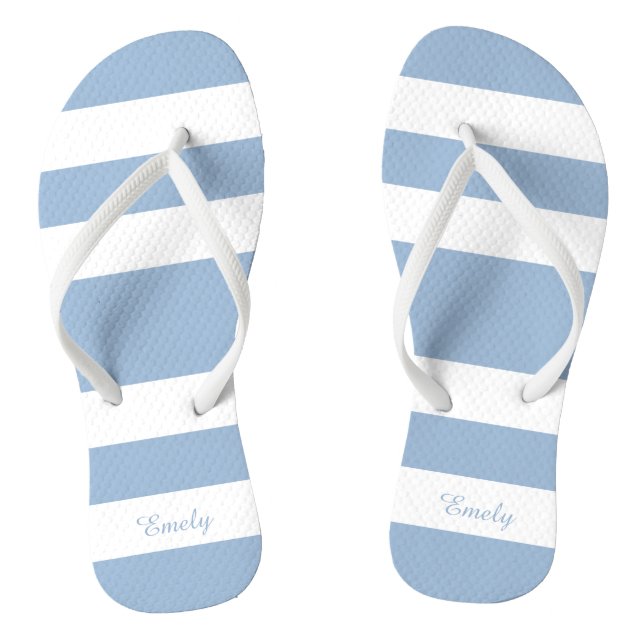 Name des modernen Blauen Streifens Flip Flops (Fußbett)
