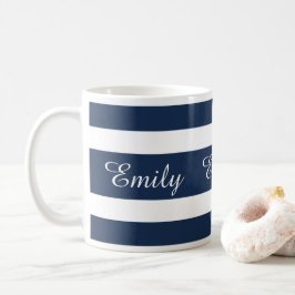 Name des modernen Blauen Streifens Kaffeetasse
