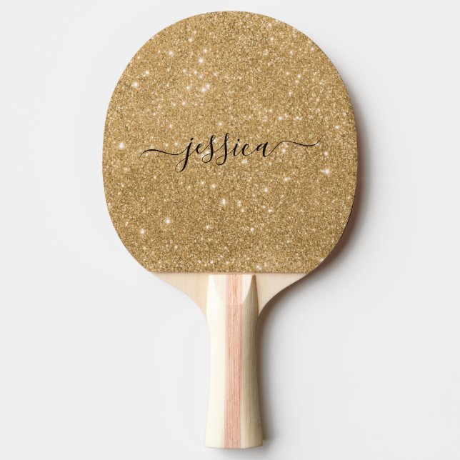 Name des modernen Goldene Glitzer  Tischtennis Schläger (Vorderseite)