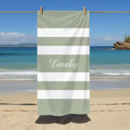 Name des modernen, grün gestreiften Musters Strandtuch