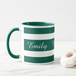 Name des modernen, grünen Streifens Tasse