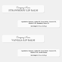 Name des modernen Lip Balm Unternehmens Etiketten