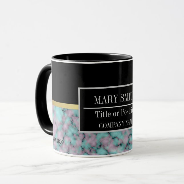 Name des modernen Marmorgeschäftes Tasse (Vorderseite Links)
