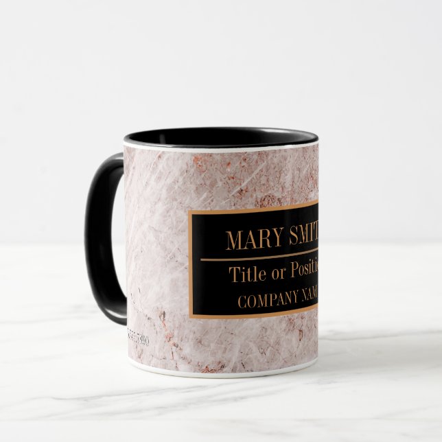 Name des modernen Marmorgeschäftes Tasse (Vorderseite Links)