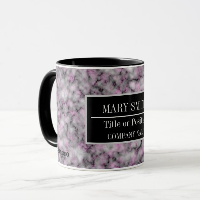 Name des modernen Marmorgeschäftes Tasse (Vorderseite Links)