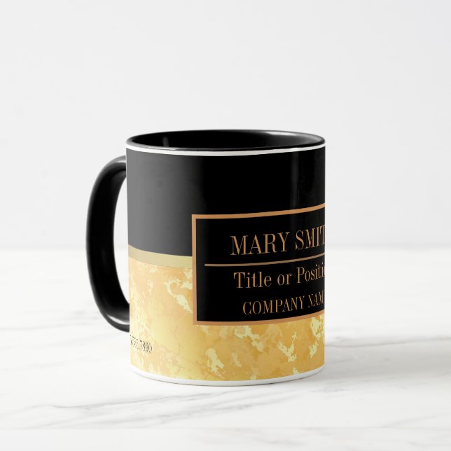 Name des modernen Marmorgeschäftes Tasse (Vorderseite Links)
