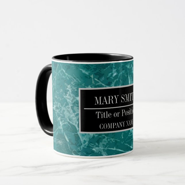 Name des modernen Marmorgeschäftes Tasse (Vorderseite Links)