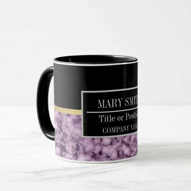 Name des modernen Marmorgeschäftes Tasse (Vorderseite Links)