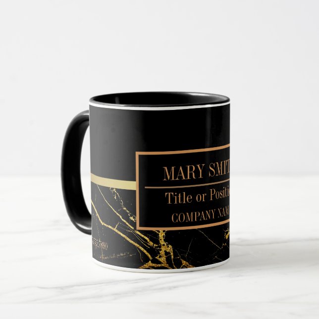 Name des modernen Marmorgeschäftes Tasse (Vorderseite Links)