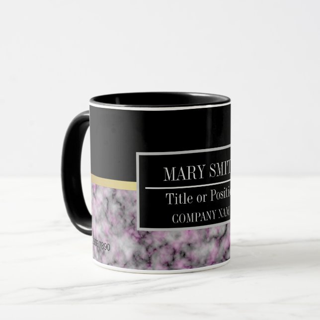 Name des modernen Marmorgeschäftes Tasse (Vorderseite Links)