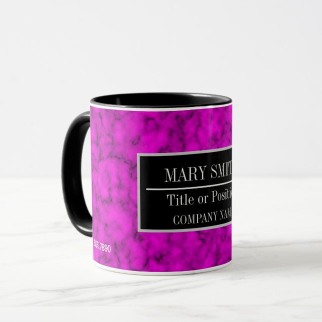Name des modernen Marmorgeschäftes Tasse (Vorderseite Links)