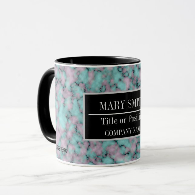 Name des modernen Marmorgeschäftes Tasse (Vorderseite Links)