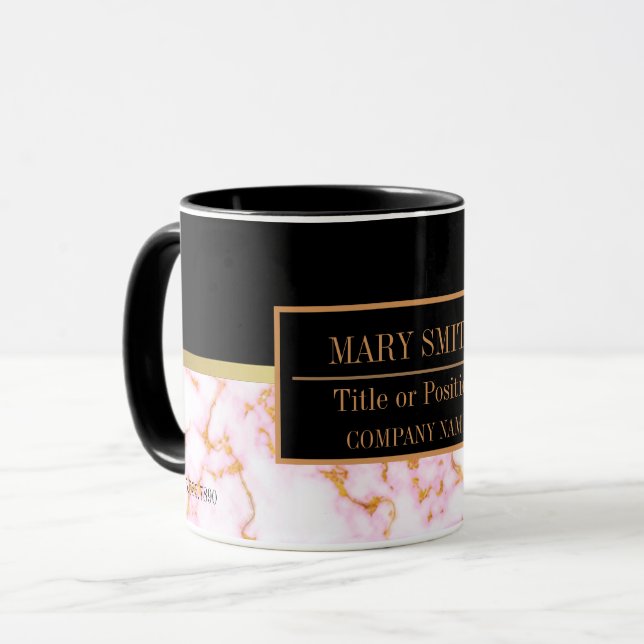 Name des modernen Marmorgeschäftes Tasse (Vorderseite Links)