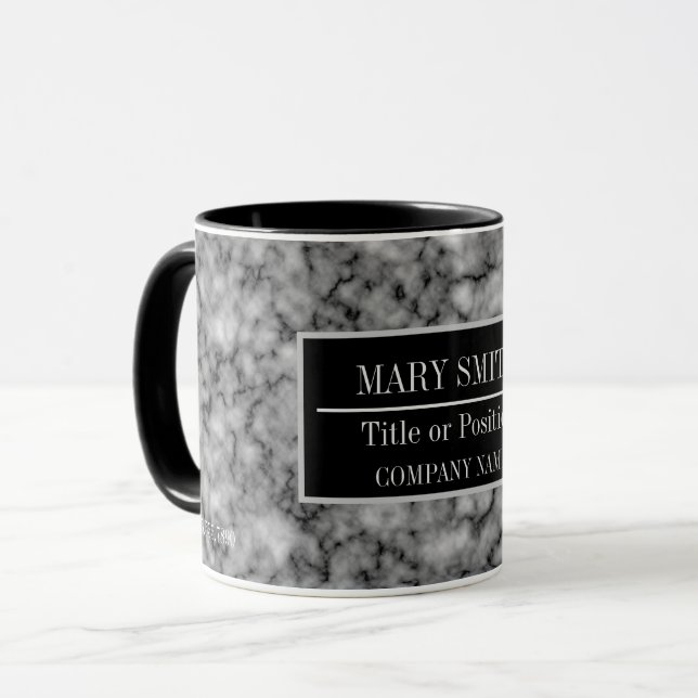 Name des modernen Marmorgeschäftes Tasse (Vorderseite Links)
