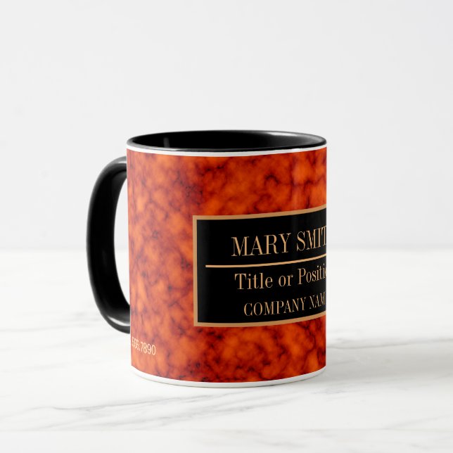Name des modernen Marmorgeschäftes Tasse (Vorderseite Links)