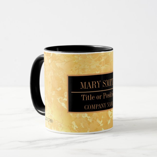 Name des modernen Marmorgeschäftes Tasse (Vorderseite Links)