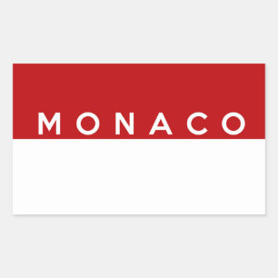 Name des monaco-Landes Rechteckiger Aufkleber