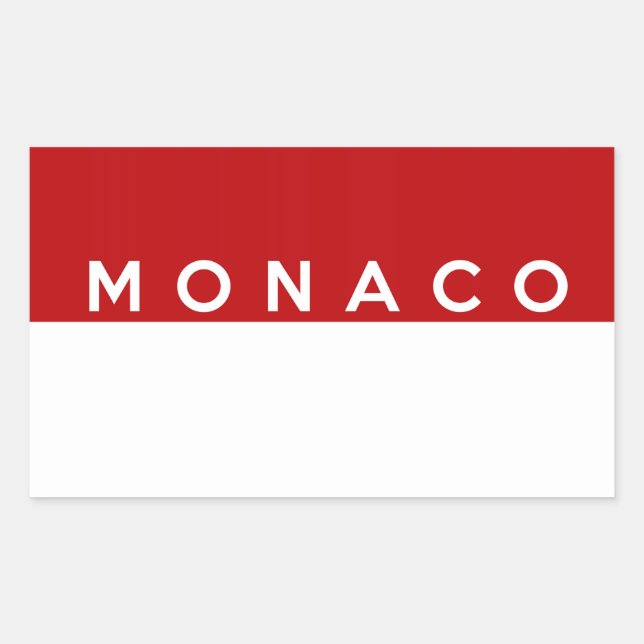 Name des monaco-Landes Rechteckiger Aufkleber (Vorderseite)