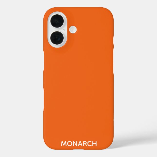 Name des Monarchschmetterlings orange iPhone 16 Hülle (Rückseite)
