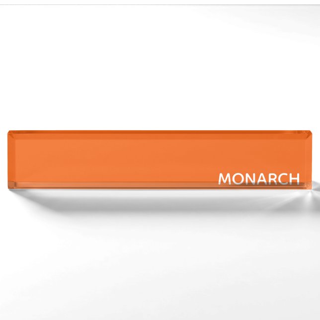 Name des Monarchschmetterlings orange Namensplakette (Vorderseite)