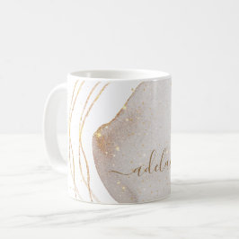 Name des Monogram-Glitzer Kaffeetasse