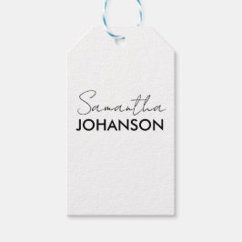 Name des Monogramm-Skripts | Moderne Minimalistisc Geschenkanhänger