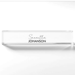 Name des Monogramm-Skripts   Moderne Minimalistisc Namensplakette