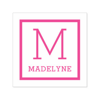 Name des Monogrammes an der Minimalistischen Grenz Permastempel
